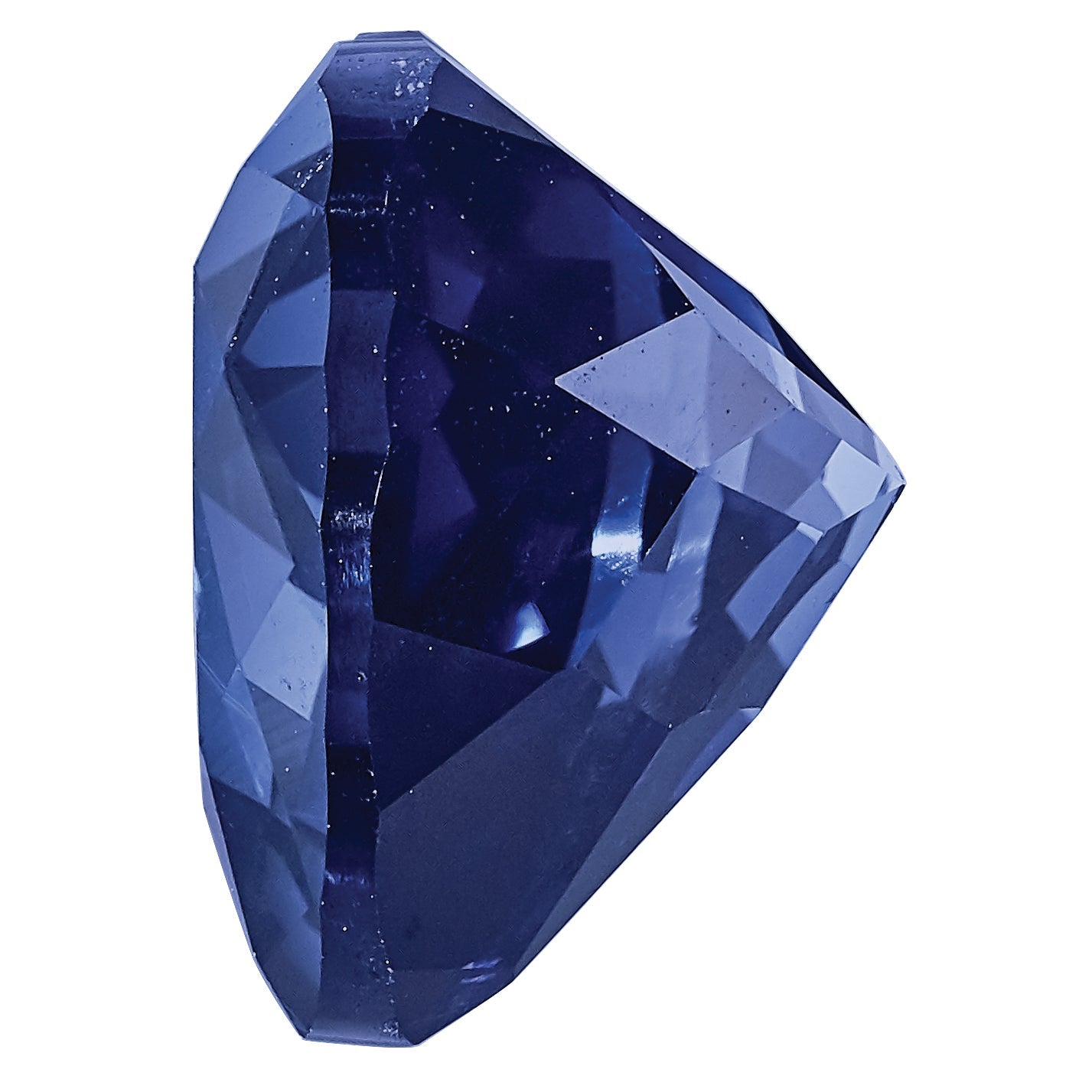 Gemstone Created Blue Sapphire 7mm Heart