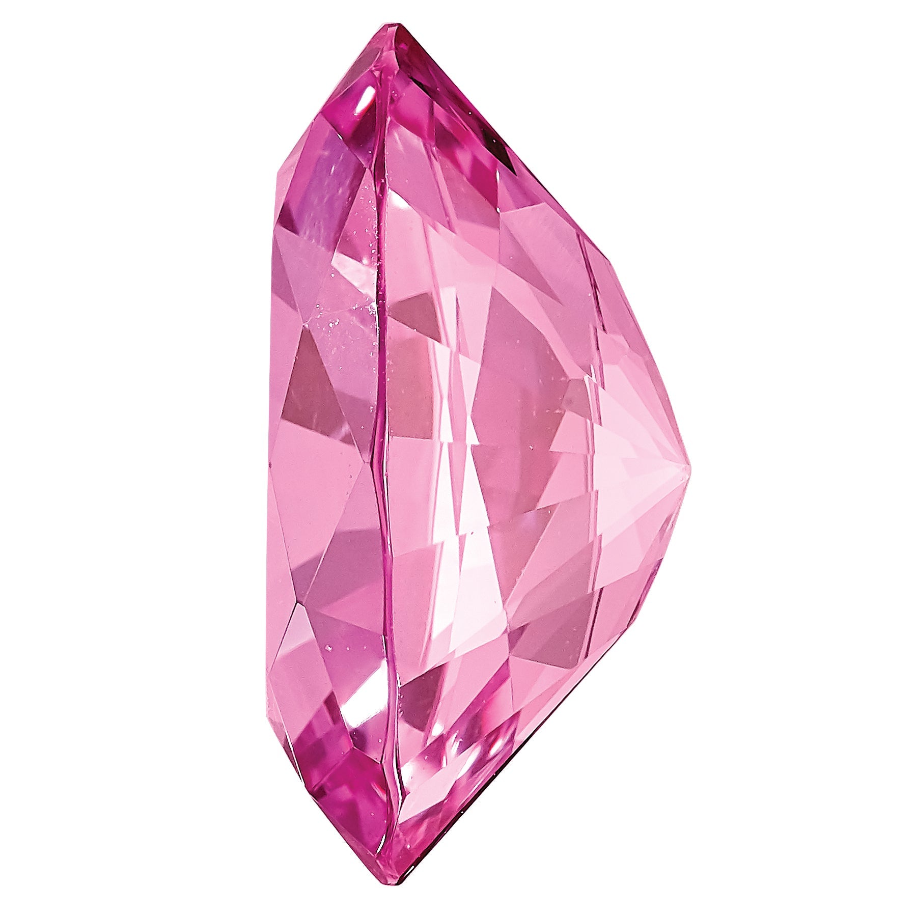 Gemstone Created Pink Sapphire 5X3mm Oval