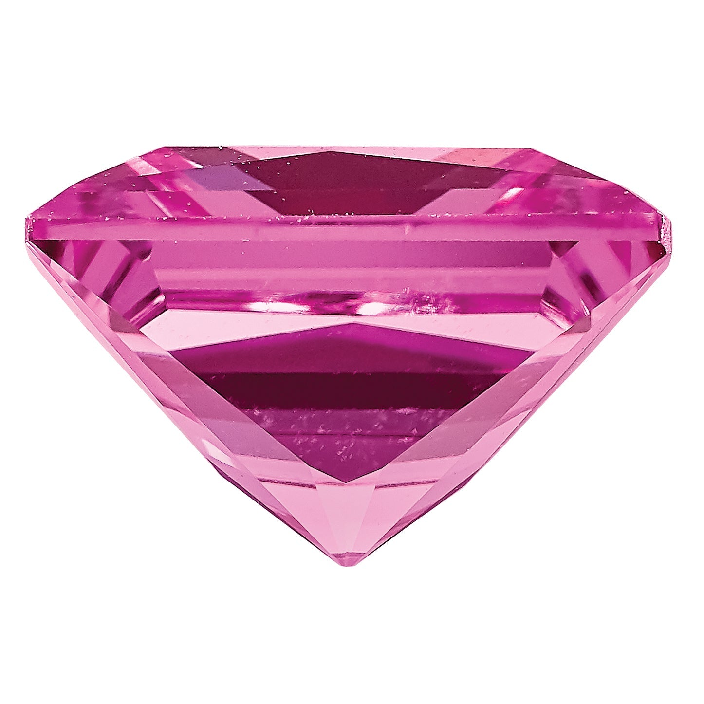 Gemstone Created Pink Sapphire 5mm Princess