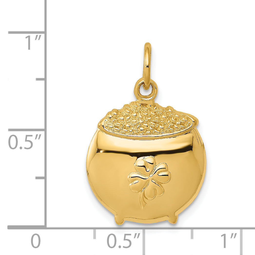14K Yellow Gold Pot Of Charm