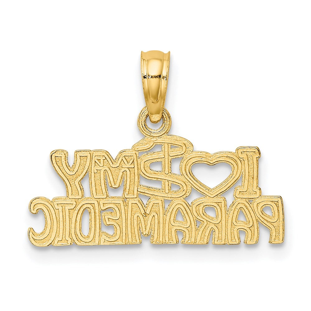 14K Yellow Gold I Heart My Paramedic Charm