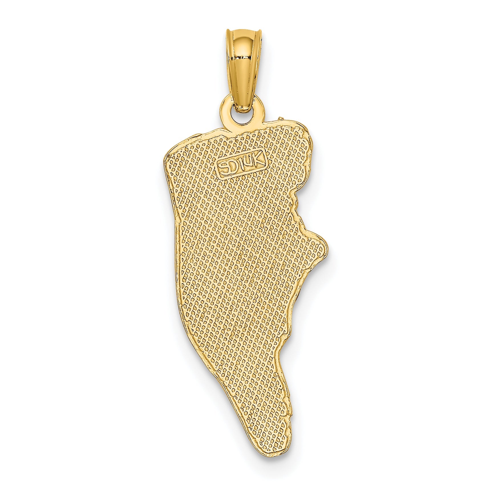 14K Yellow Gold Hilton Head Map Charm