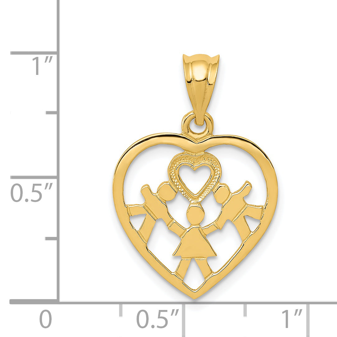 14K Yellow Gold Heart Charm
