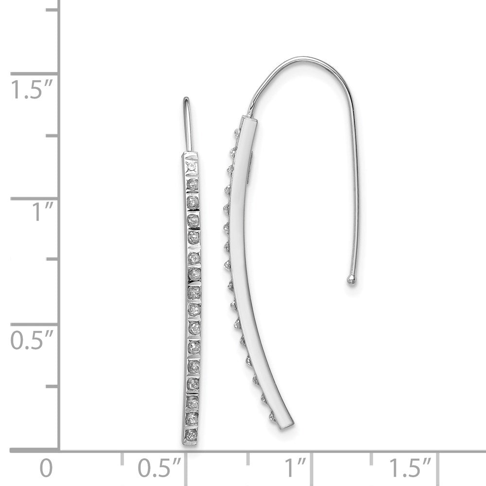 14K White Gold Diamond Fascination Earrings