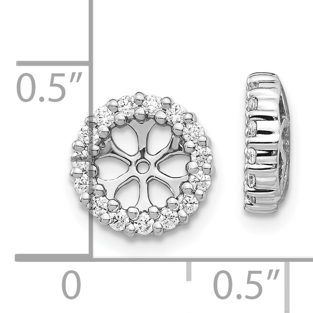 10K White Gold Diamond Earring Jackets