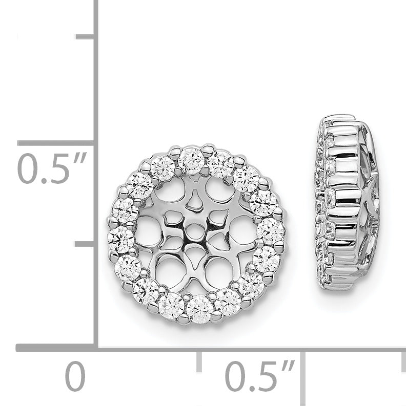 14K White Gold Diamond Earring Jackets