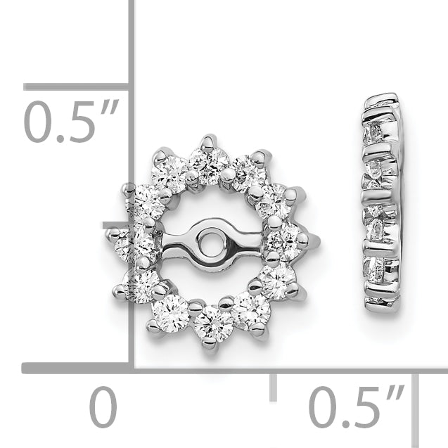 10K White Gold Aa Diamond Earring Jacket