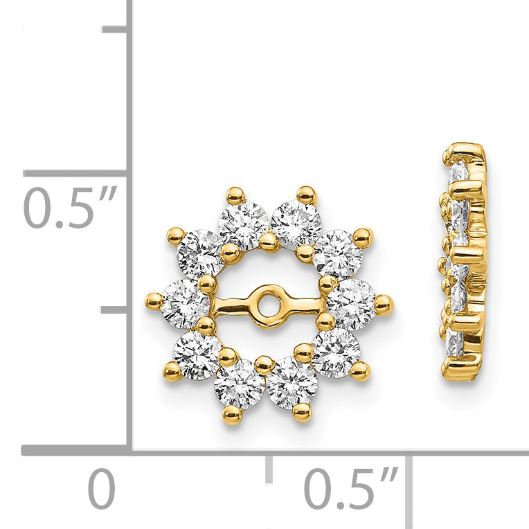 14K Yellow Gold Aa Fancy Diamond Earring Jacket