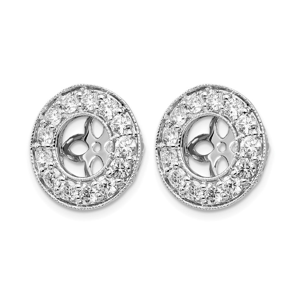 14K White Gold True Origin 1 1/4Carat Lab Grown Diamond Vs D E F For 6 6.5 mm Studs Earring Jackets