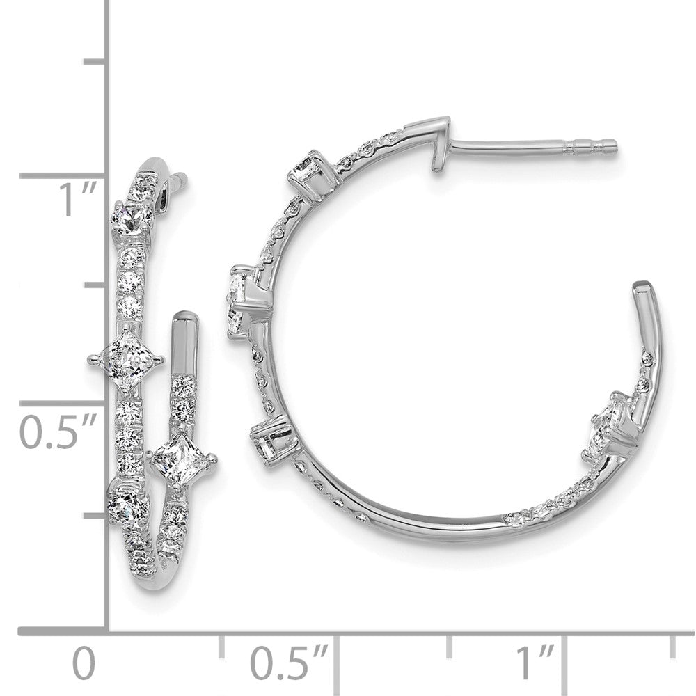 14K White Gold True Origin 1 Carat Lab Grown Diamond Vs Def J Hoop Earrings
