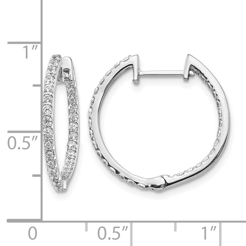 14k White Gold 14kw Lab Grown Diamond. VS/SI+ G+ Hoop Earrings