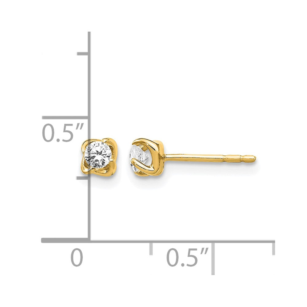 14k Yellow Gold 1/5 Ct. Lab Grown Diamond VS/SI+ G+ Stud Post Earrings
