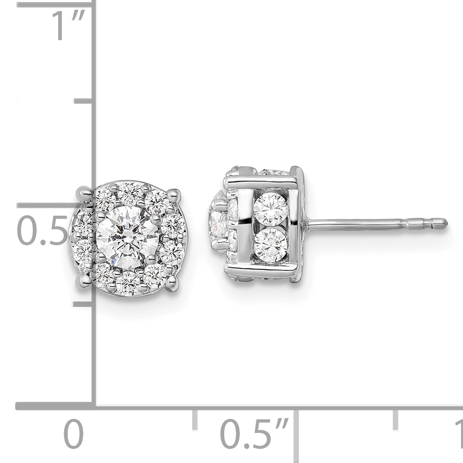 14k White Gold 1 1/2 Ct. Lab Grown Diamond VS/SI+ G+ Post Earrings