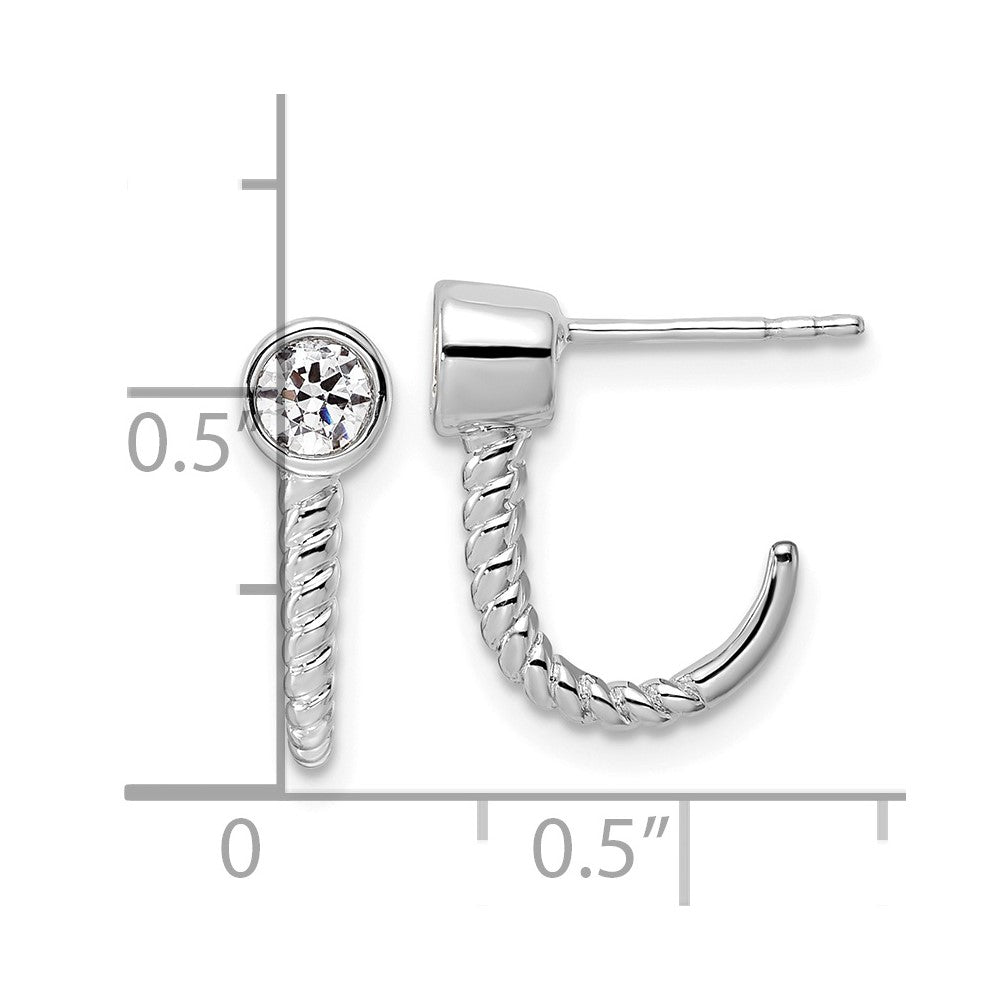 14K White Gold True Origin 1/3 Carat Lab Grown Diamond Vs Def J Hoop Earrings
