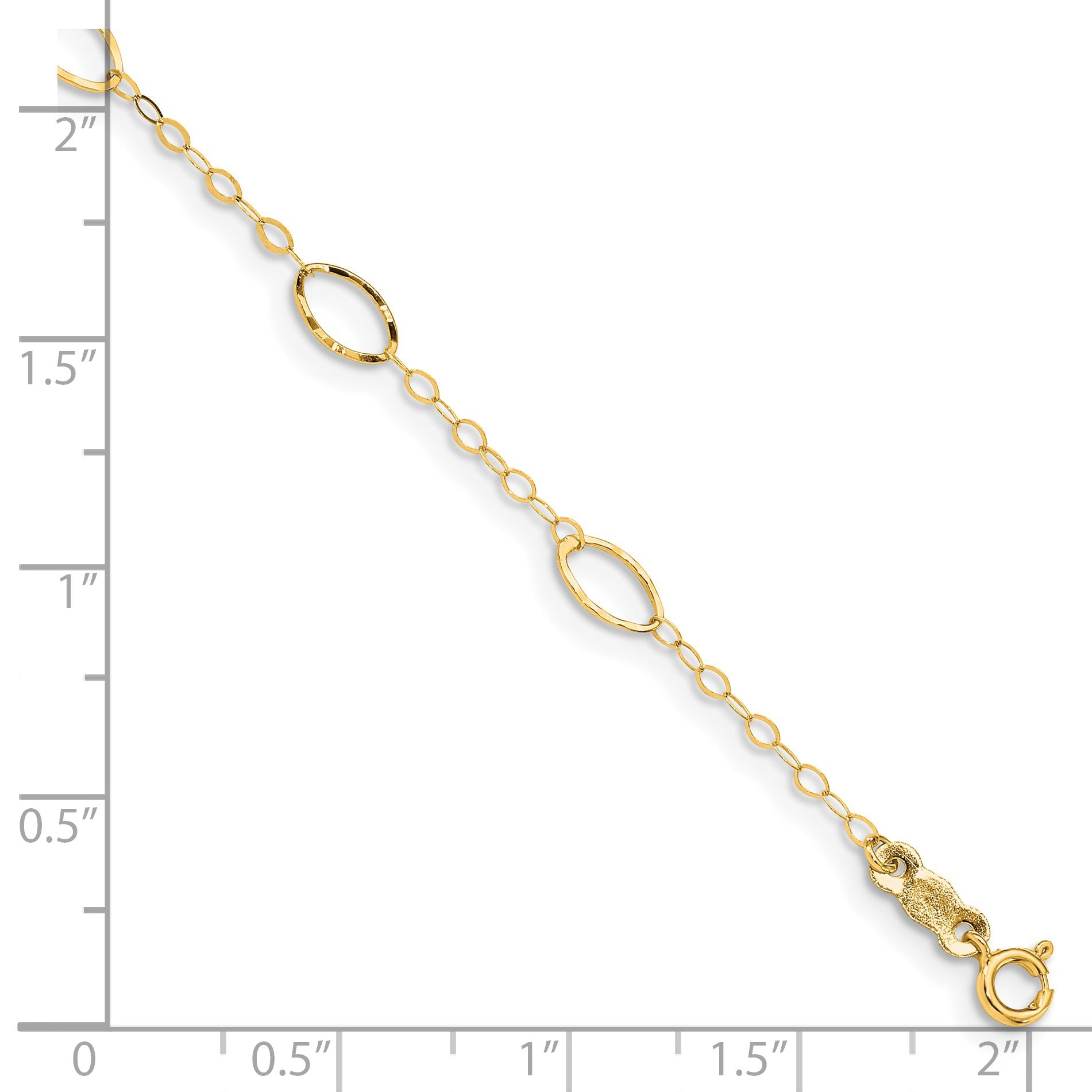 7.25 Inch 14K Oval Design Bracelet
