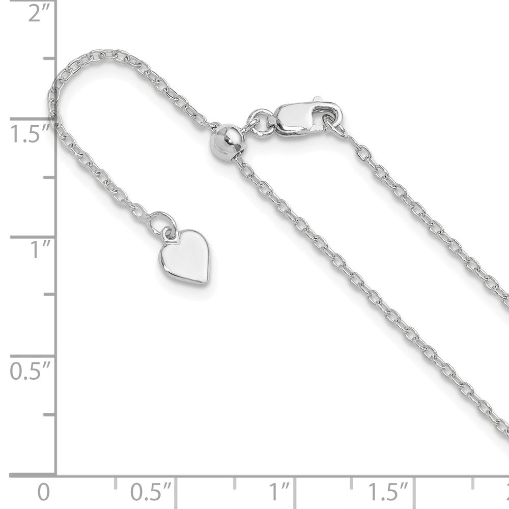 30 Inch Sterling Silver Adjustable 1.4mm Cable Chain Necklace