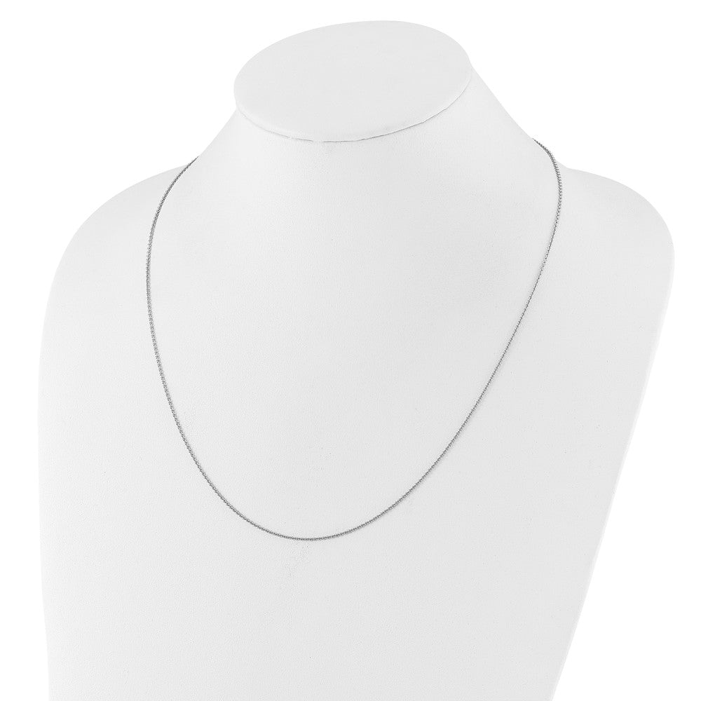 3 Inch Sterling Silver Rh Plated Adjustable 1.3mm Rolo Chain Necklace