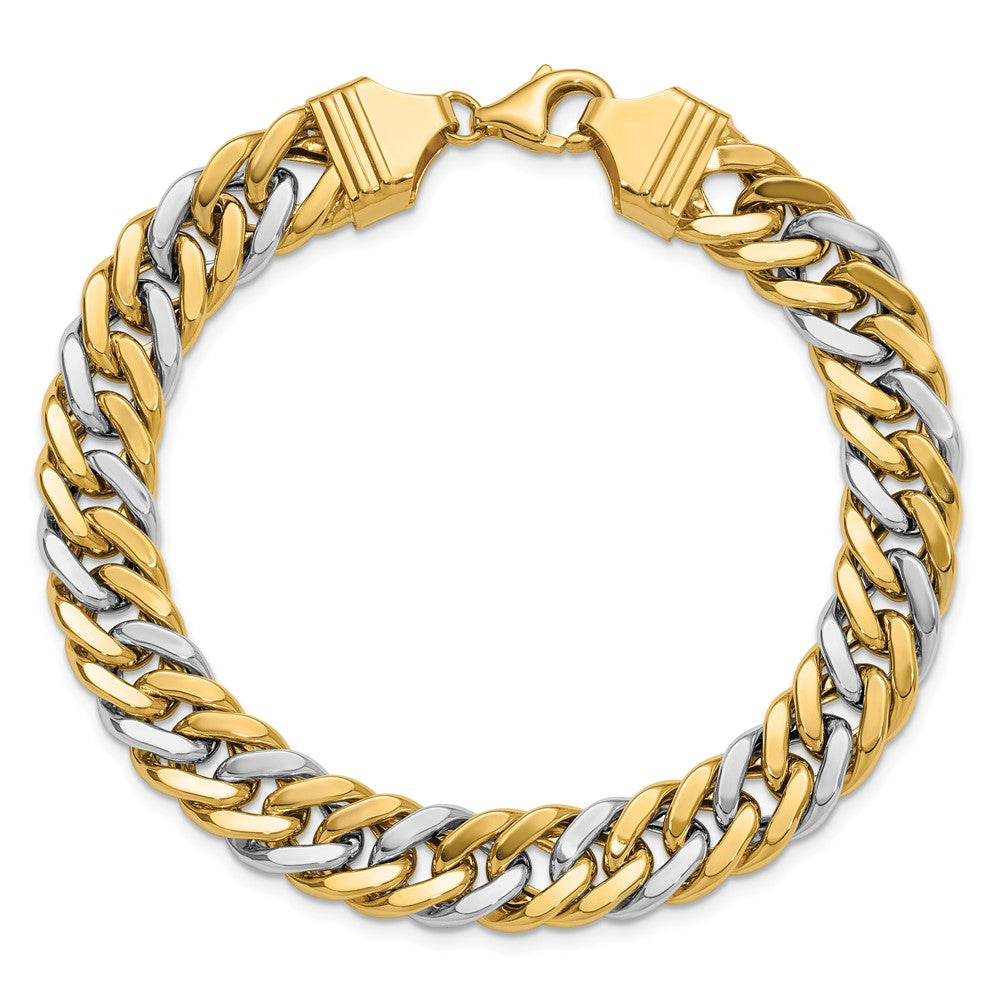 14K Two-Tone 8 Inch Curb Link Bracelet