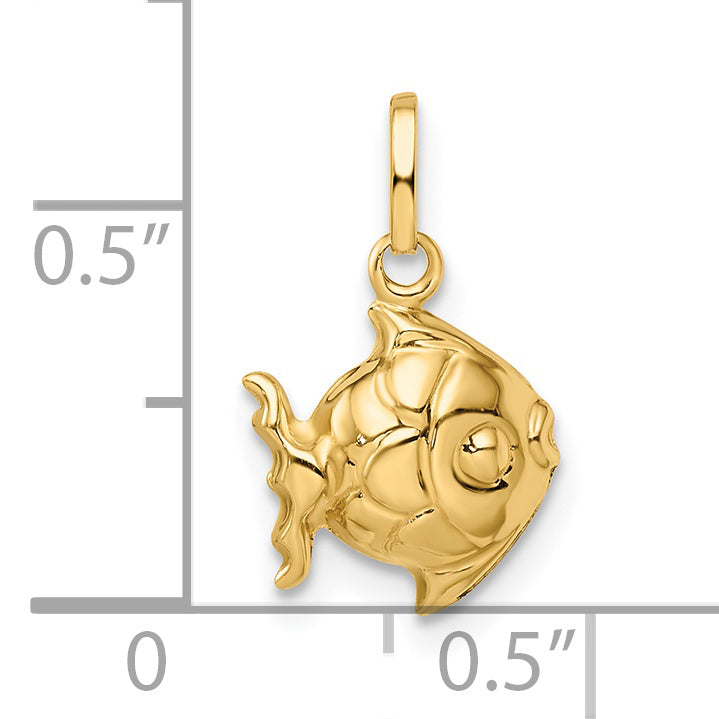 14k Yellow Gold 14k Madi K Polished 3-D Fish Pendant