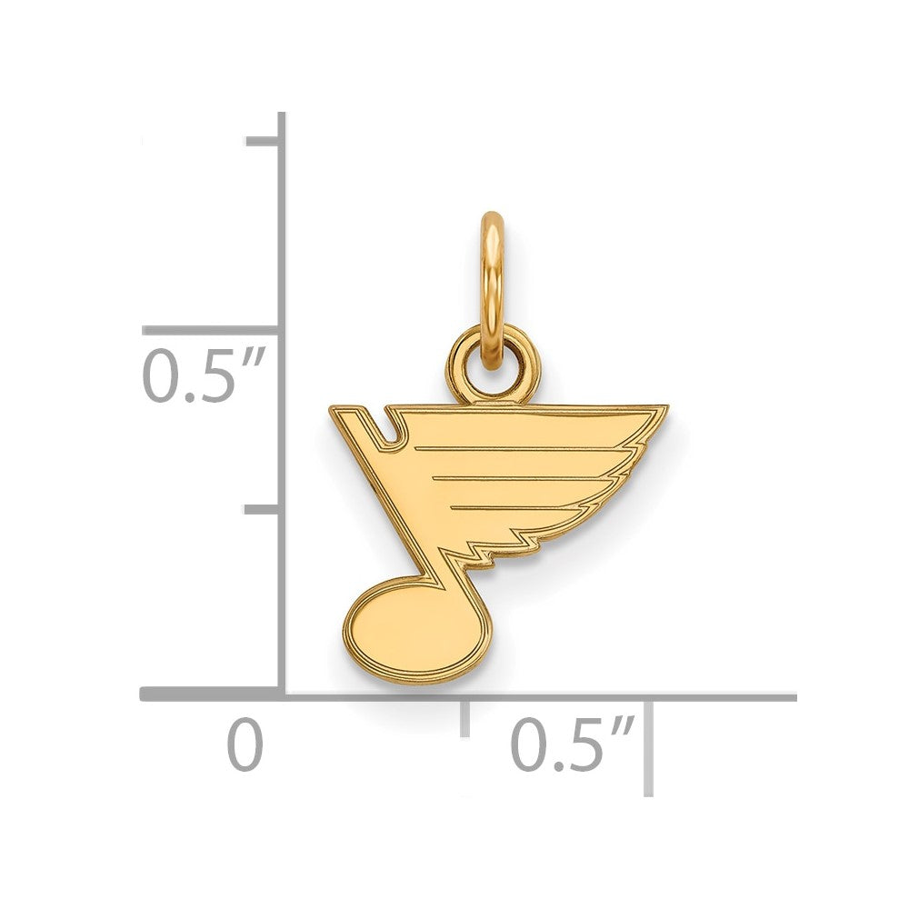 10K Yellow Gold Nhl Logoart St. Louis Blues Extra Small Pendant