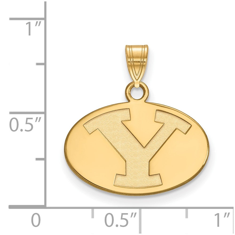 10K Yellow Gold Logoart Brigham Young University Letter Y Small Pendant