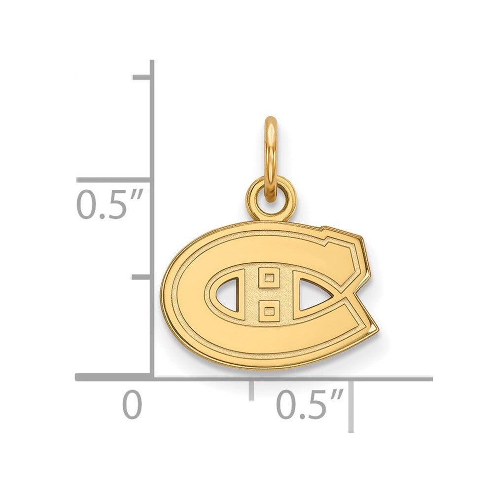 14K Yellow Gold Nhl Logoart Montreal Canadiens Extra Small Pendant