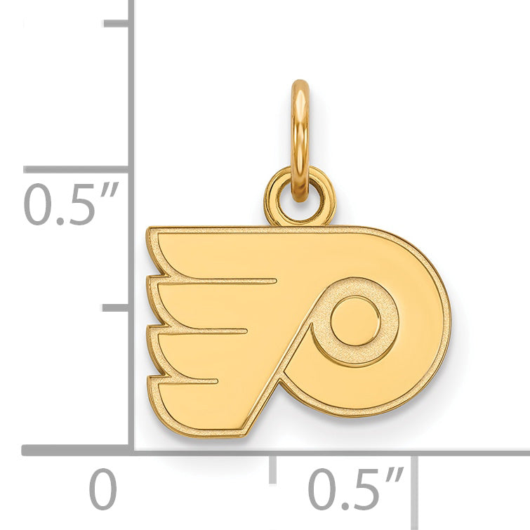 Gold Plated Sterling Silver Nhl Logoart Philadelphia Flyers Extra Small Pendant