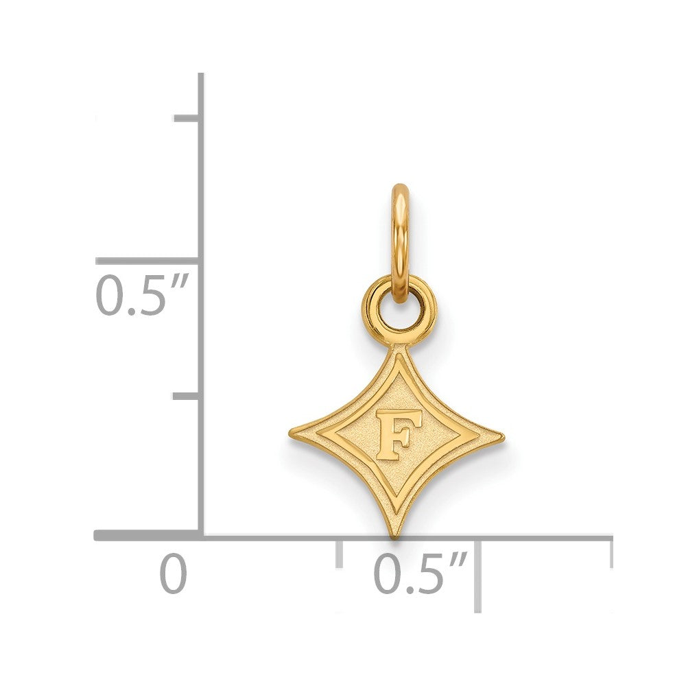 14K Yellow Gold Logoart Furman University Extra Small Pendant