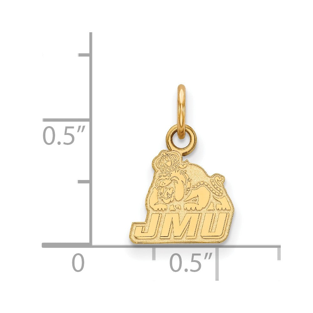 10K Yellow Gold Logoart James Madison University Extra Small Pendant