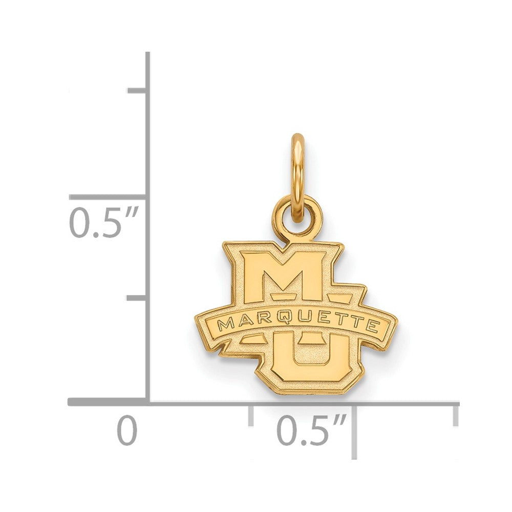 14K Yellow Gold Logoart Marquette University Extra Small Pendant