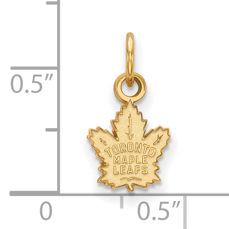 Gold Plated Sterling Silver Nhl Logoart Toronto Maple Leafs Extra Small Pendant