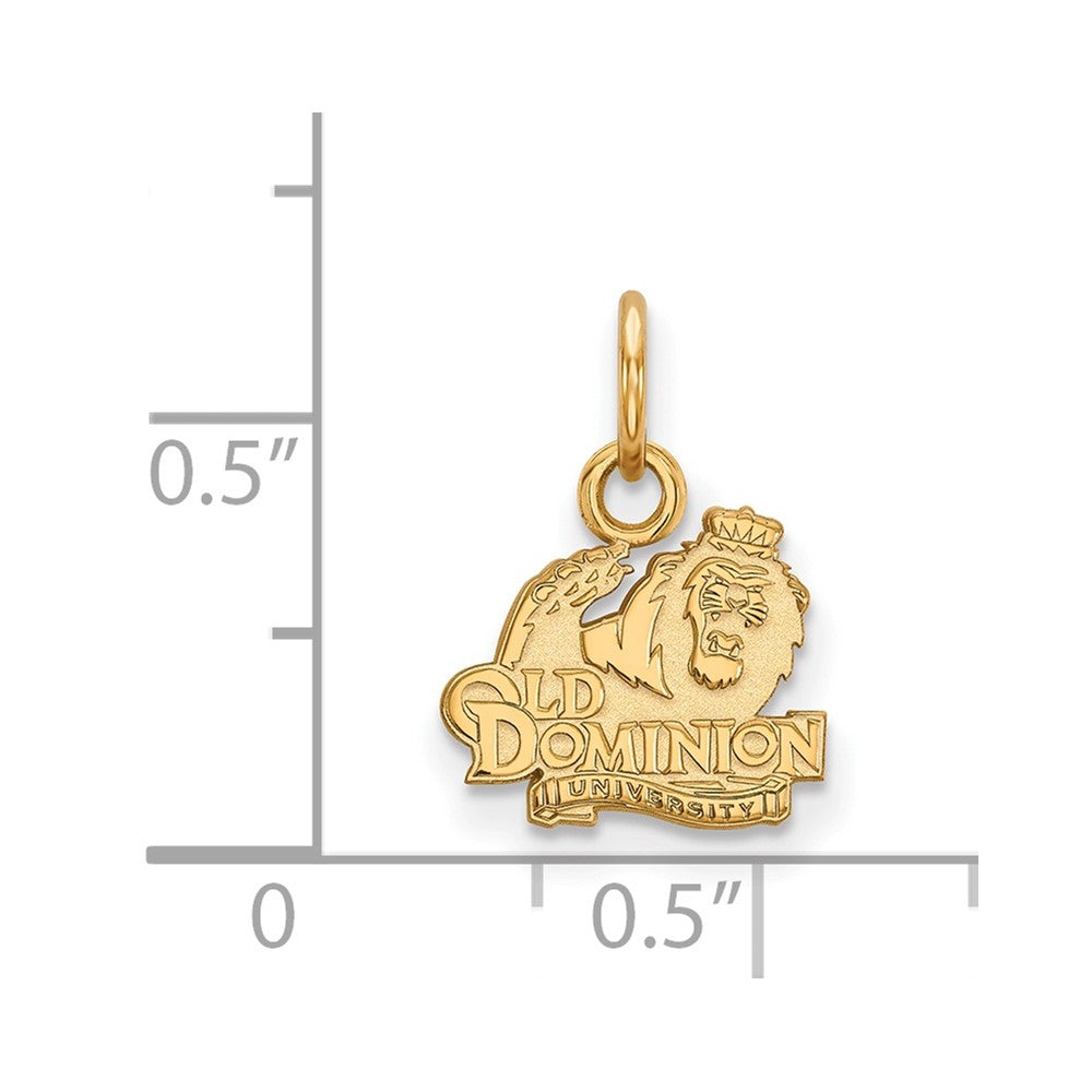 14K Yellow Gold Logoart Old Dominion University Extra Small Pendant