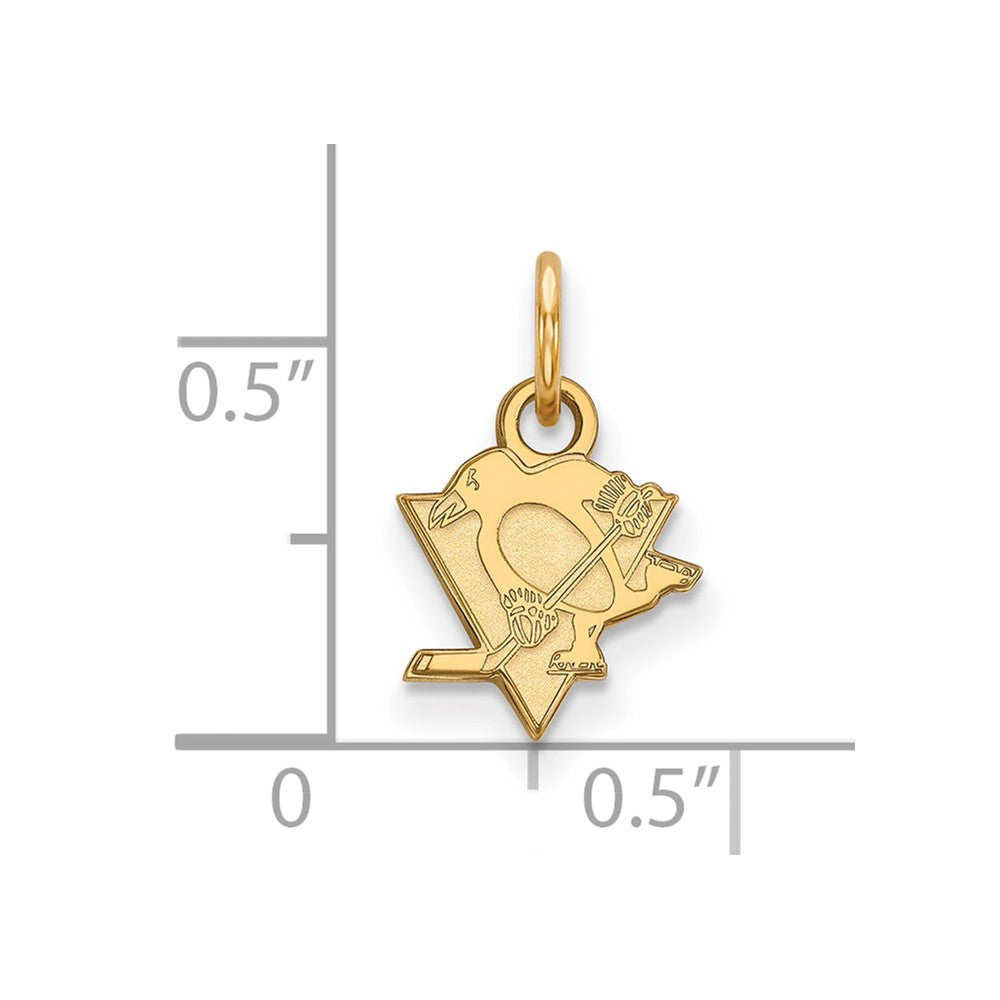 10K Yellow Gold Nhl Logoart Pittsburgh Penguins Extra Small Pendant