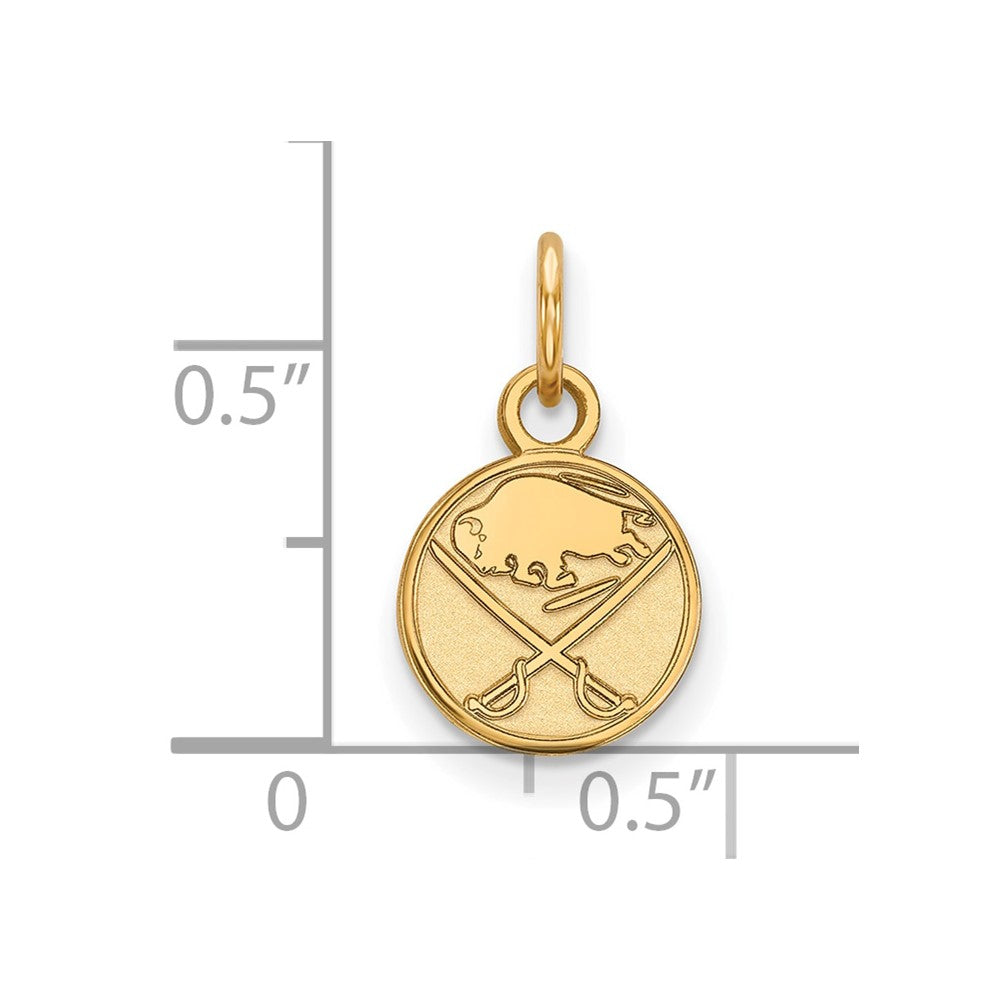 14K Yellow Gold Nhl Logoart Buffalo Sabres Extra Small Pendant