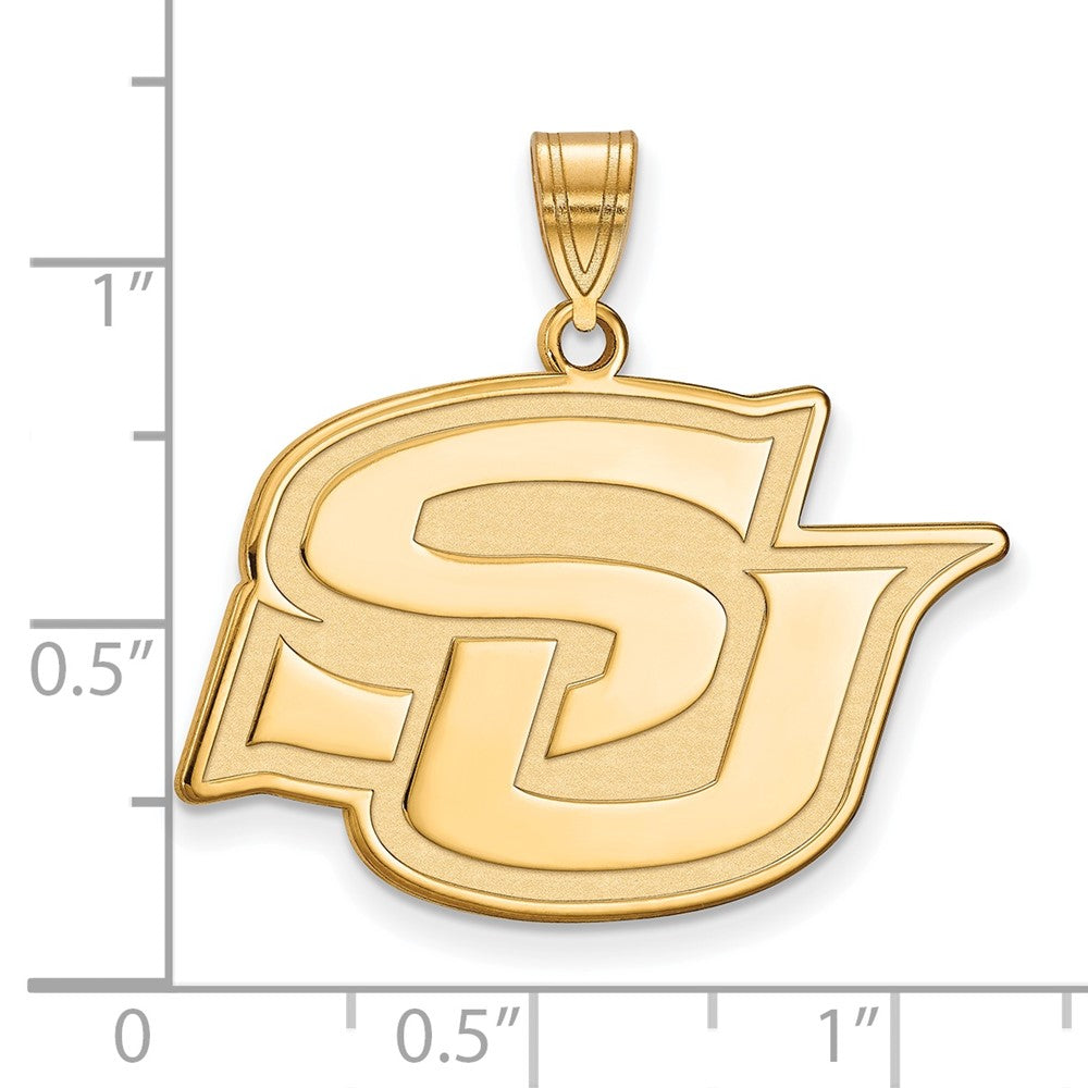 14K Yellow Gold Logoart Southern University Jaguars Large Pendant