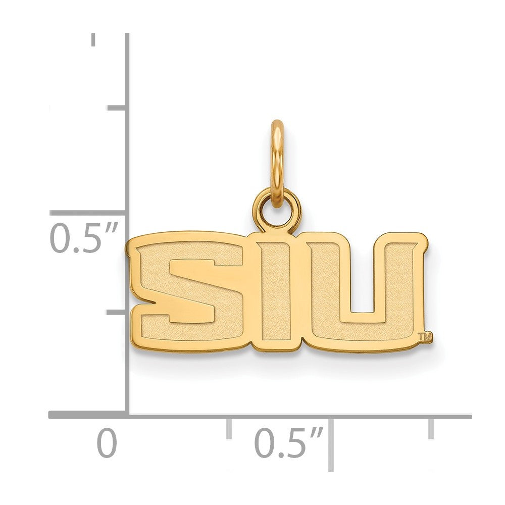 10K Yellow Gold Logoart Southern Illinois University S I U Extra Small Pendant