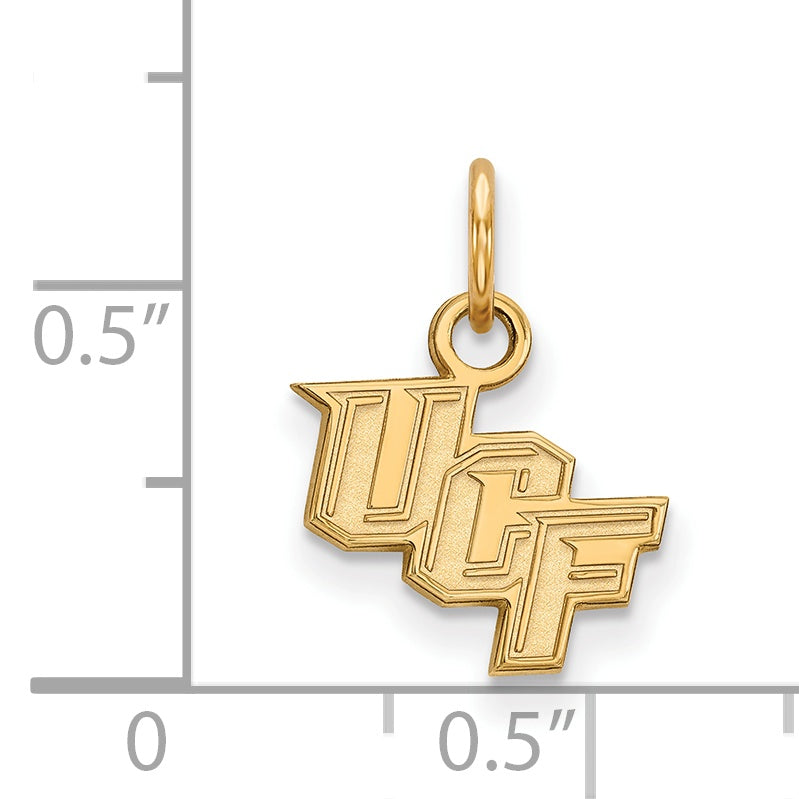 Gold Plated Sterling Silver Logoart University Of Central Florida U C F Extra Small Pendant