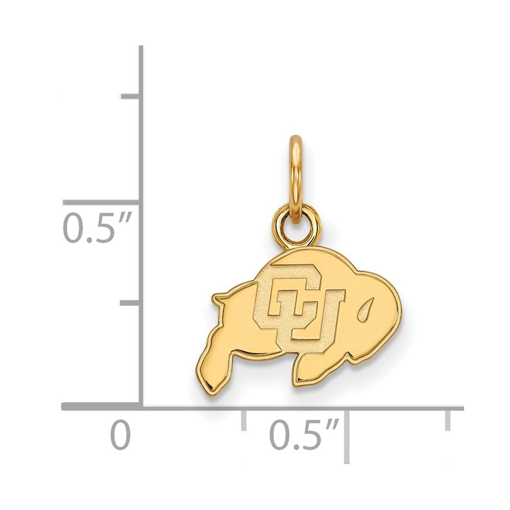 10K Yellow Gold Logoart University Of Colorado Buffalo Extra Small Pendant