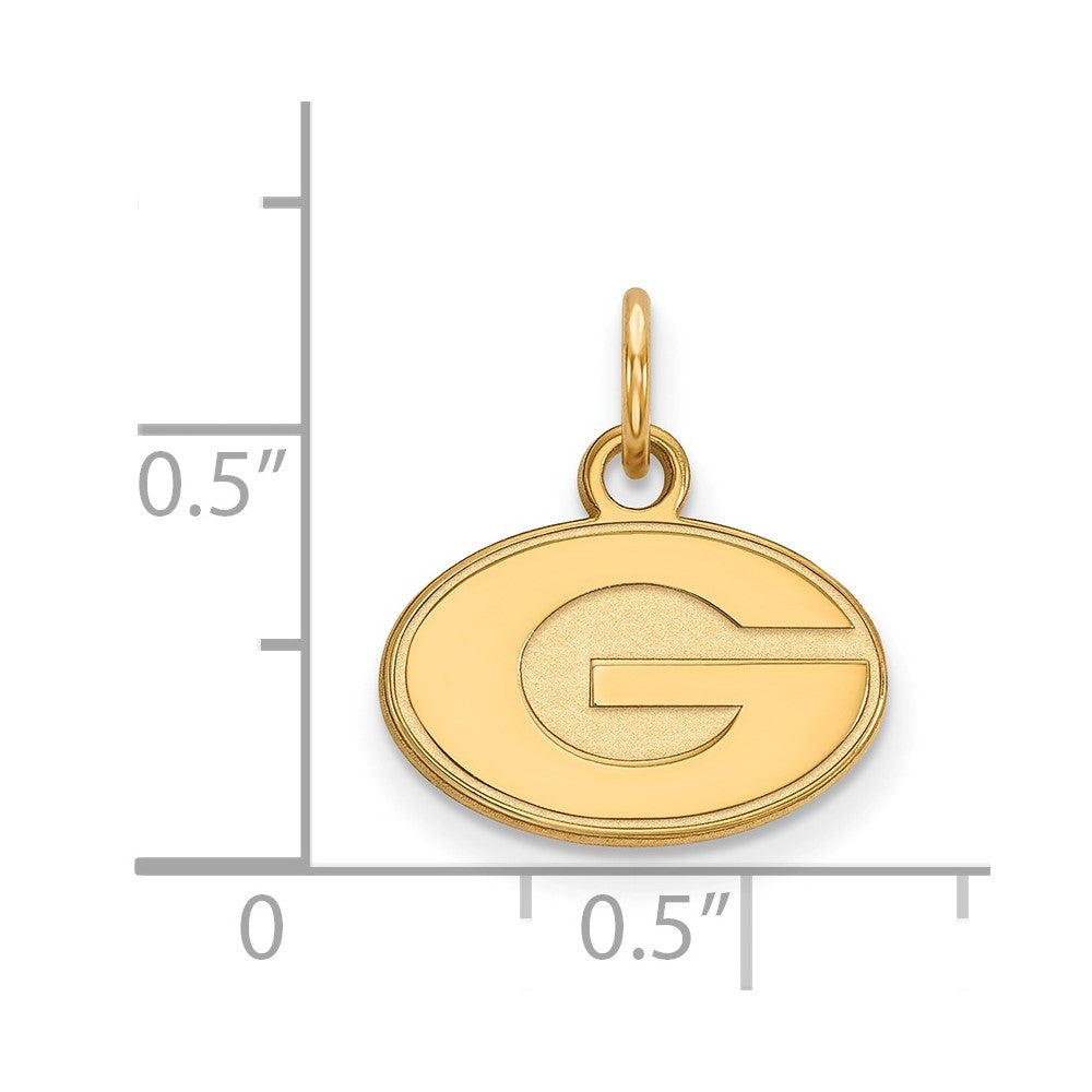 14K Yellow Gold Logoart University Of Georgia Letter G Extra Small Pendant