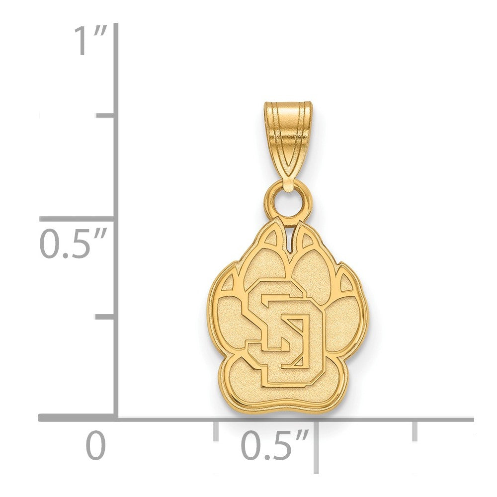 10K Yellow Gold Logoart University Of South Dakota Small Pendant