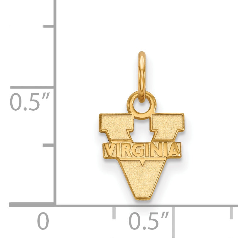 Gold Plated Sterling Silver Logoart University Of Virginia Extra Small Pendant