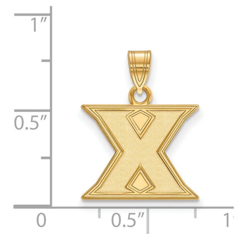 14K Yellow Gold Logoart Xavier University Letter X Small Pendant