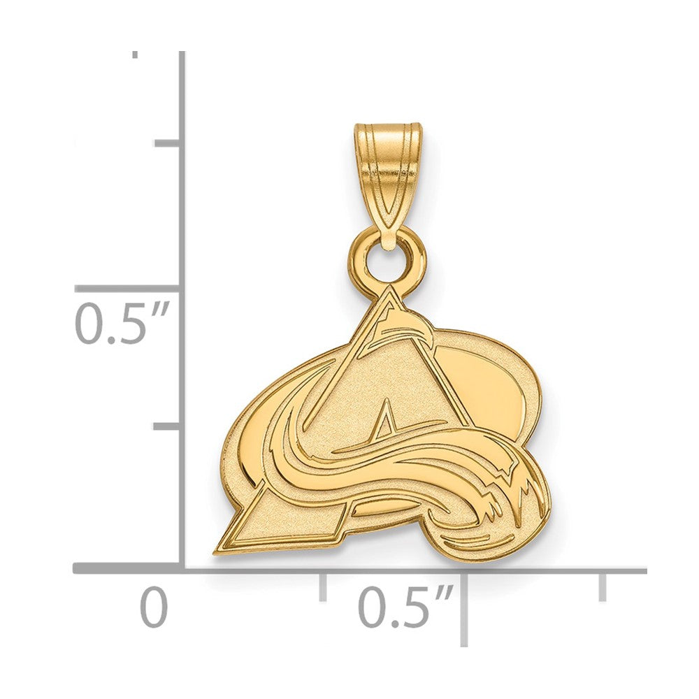 10K Yellow Gold Nhl Logoart Colorado Avalanche Letter A Small Pendant