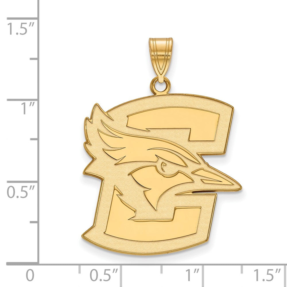 Gold Plated Sterling Silver Logoart Creighton University Bluejay Extra Large Pendant