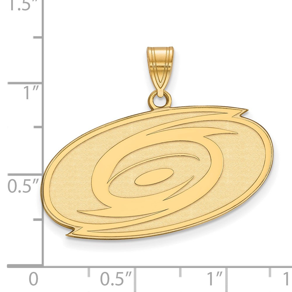 10K Yellow Gold Nhl Logoart Carolina Hurricanes Large Pendant