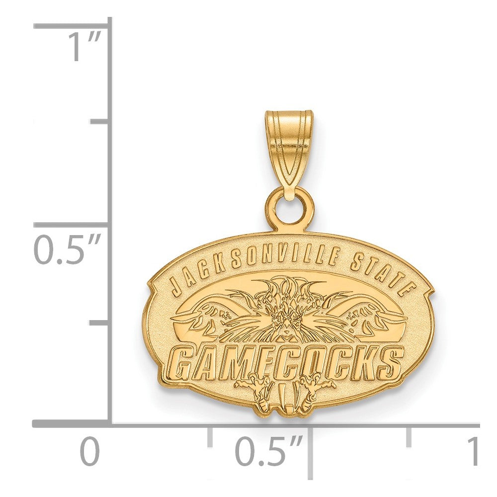14K Yellow Gold Logoart Jacksonville State University Small Pendant