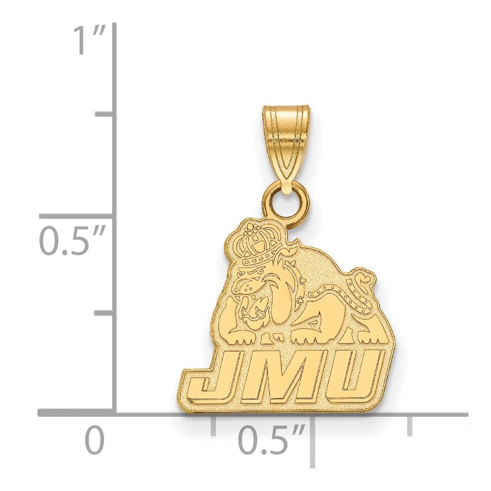 10K Yellow Gold Logoart James Madison University Small Pendant