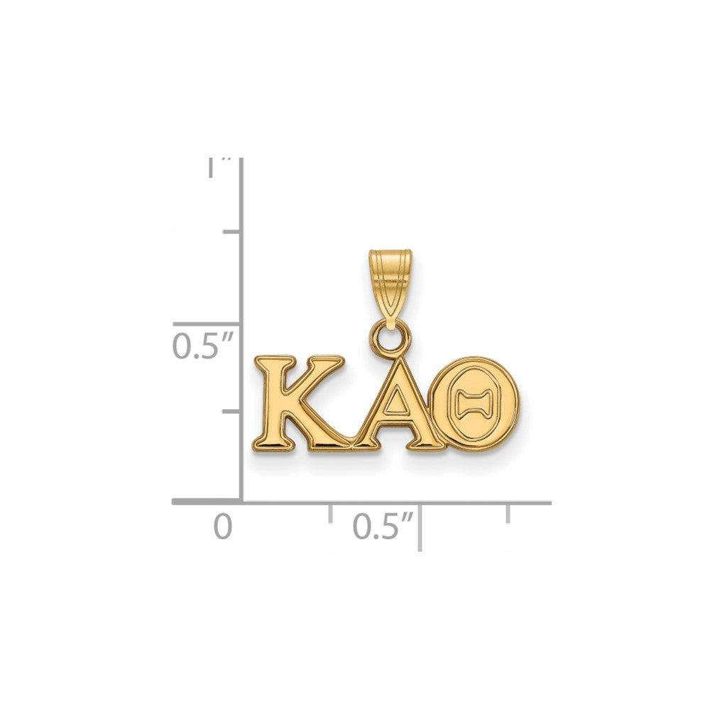 Gold Plated Sterling Silver Logoart Kappa Alpha Theta Sorority Greek Letters Small Pendant
