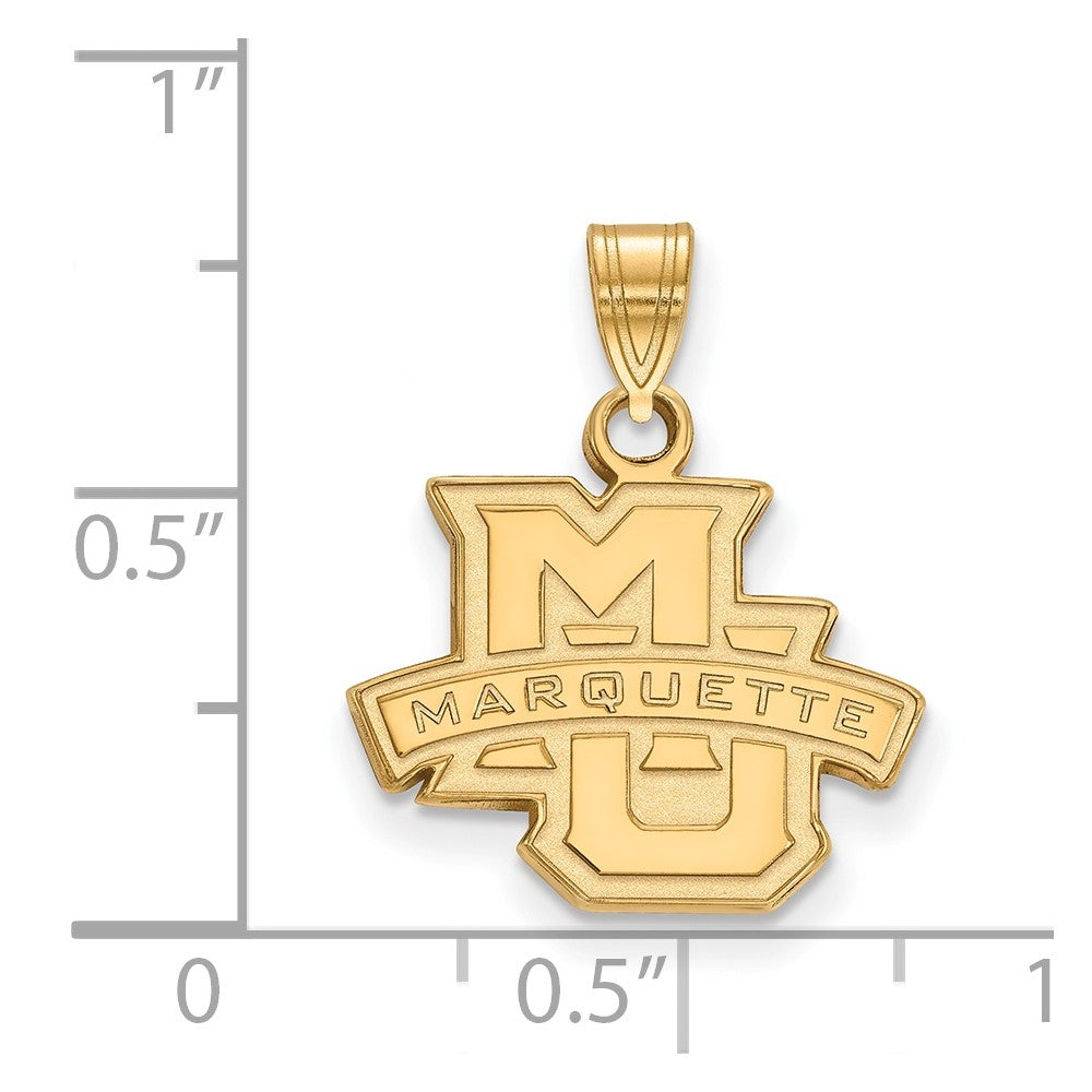 10K Yellow Gold Logoart Marquette University Small Pendant
