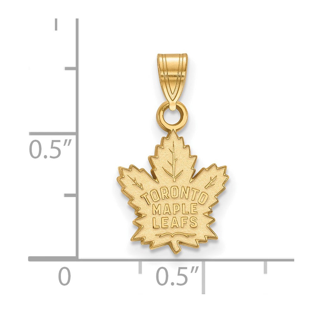 Gold Plated Sterling Silver Nhl Logoart Toronto Maple Leafs Small Pendant